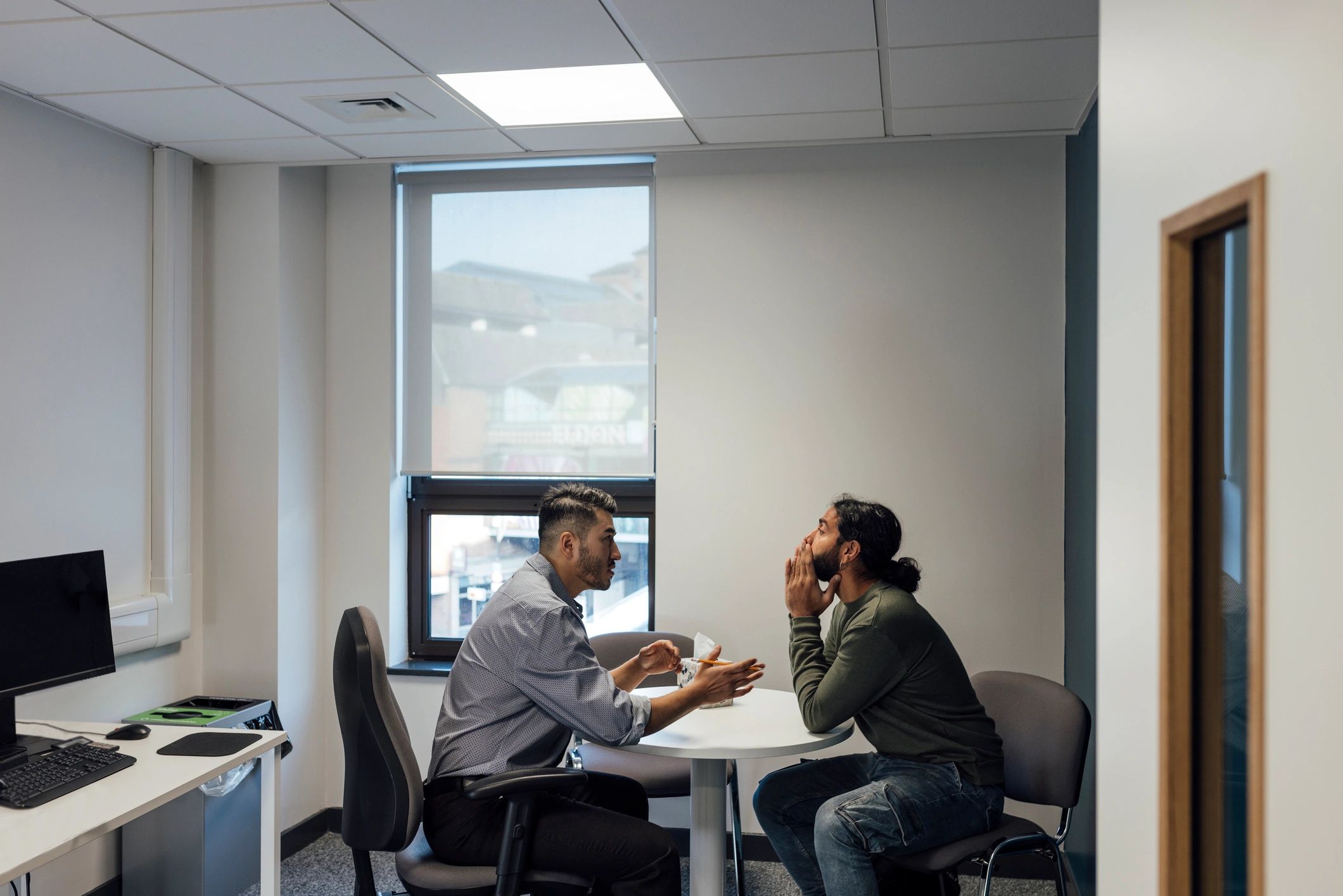 Doctor discussing health information with a patient